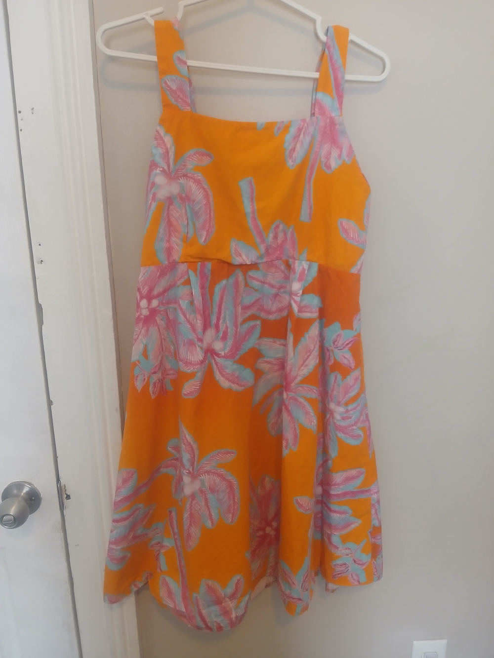 Ballambia Cotton Orange Floral Sundress